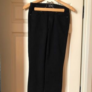 PAIGE Never-worn Black Manhattan Transcend Mid-Waist Pants